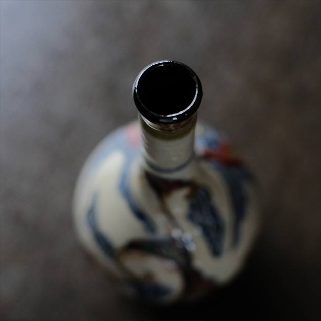 壺屋焼 新垣勲 魚紋花瓶