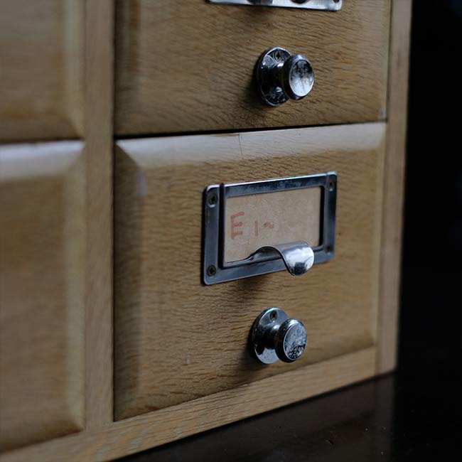 Wooden file storage