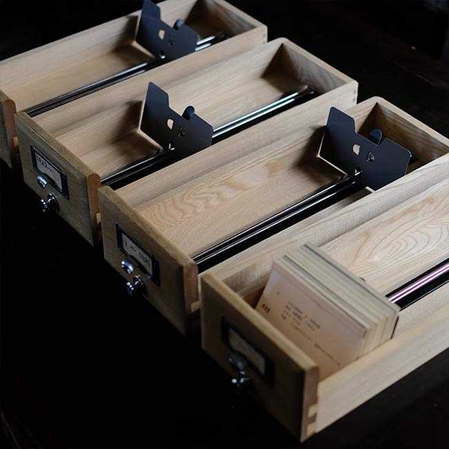Wooden file storage