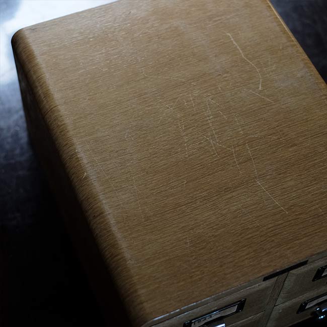 Wooden file storage
