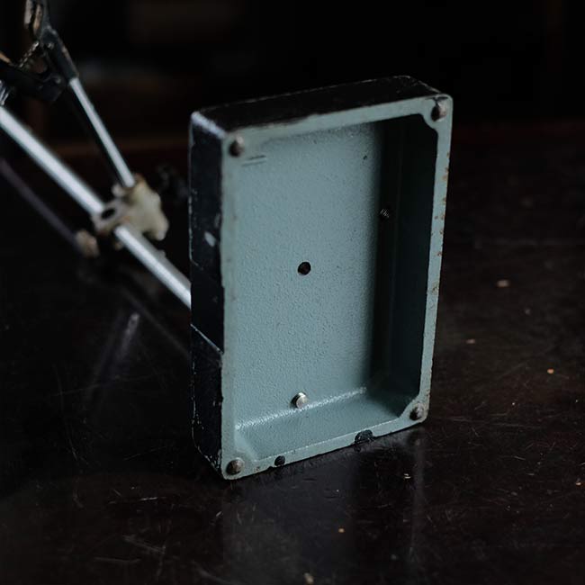 A stand lamp made from laboratory equipment