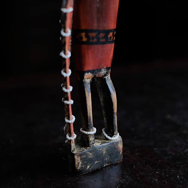 Wooden carving of a Masai woman