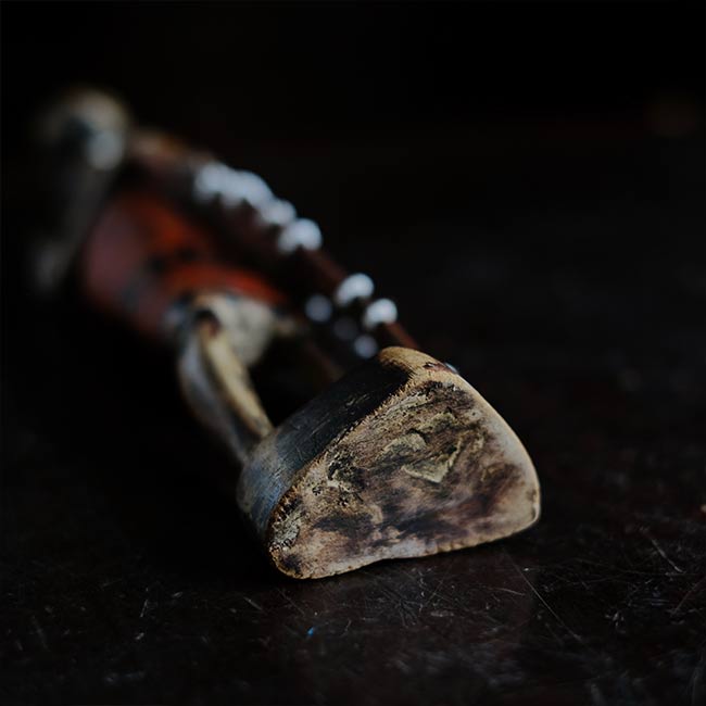 Wooden carving of a Masai woman