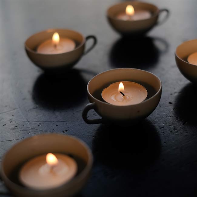 Small white porcelain cup