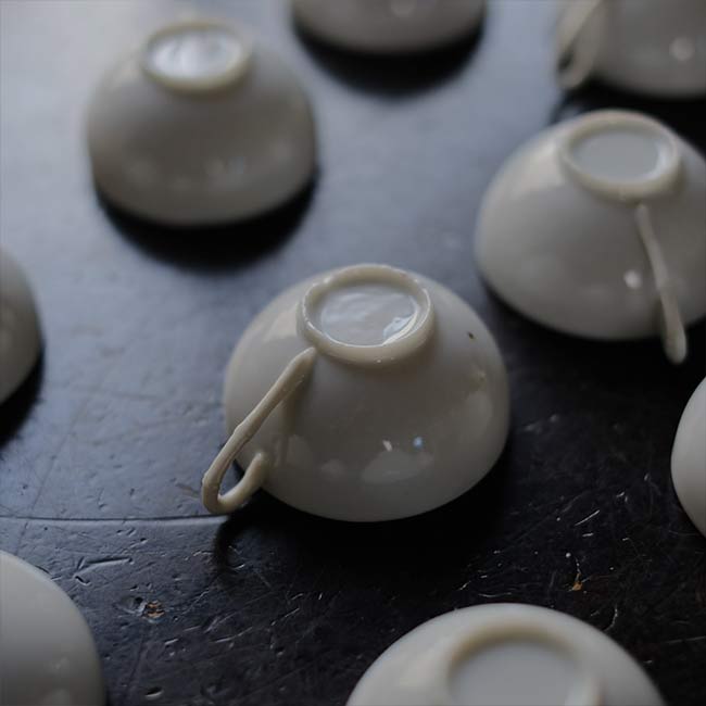 Small white porcelain cup