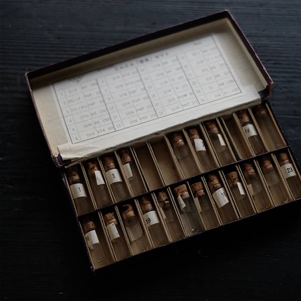 Set of mechanical watch parts jars