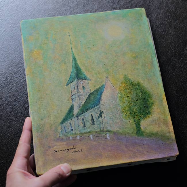 油彩画「教会」