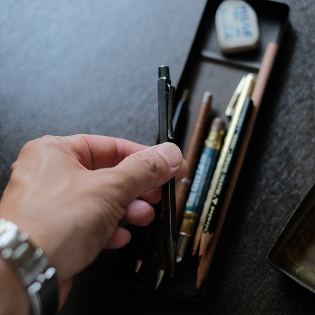 Brass pencil case