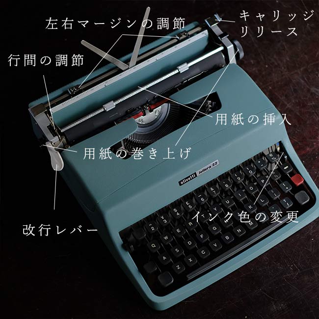 OLIVETTI Lettera 32 typewriter with ink ribbon replaced