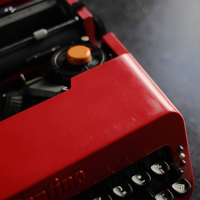 OLIVETTI Valentine S typewriter ink ribbon replaced