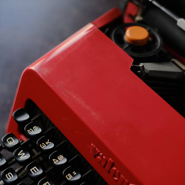 OLIVETTI Valentine S typewriter ink ribbon replaced