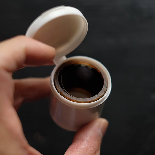 Case containing film