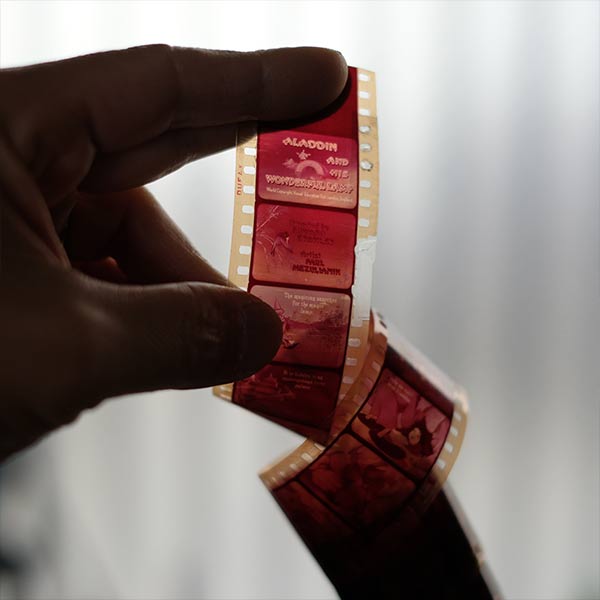 Case containing film