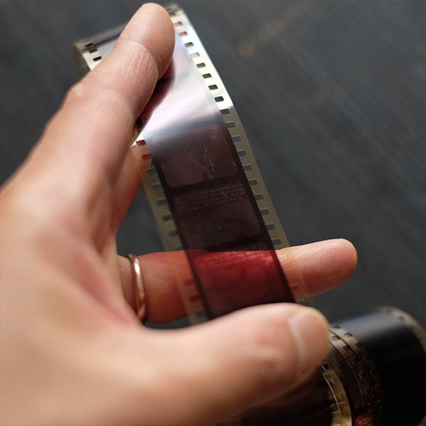Case containing film