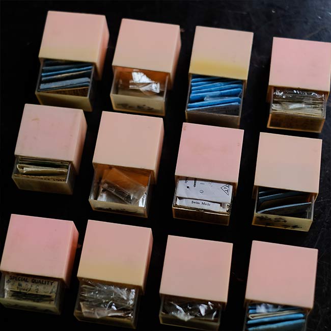 Set of 21 mechanical watch parts cases