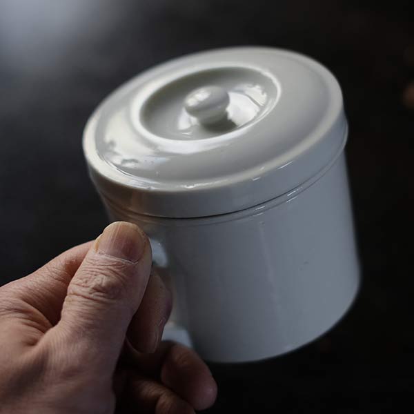 White porcelain spittoon