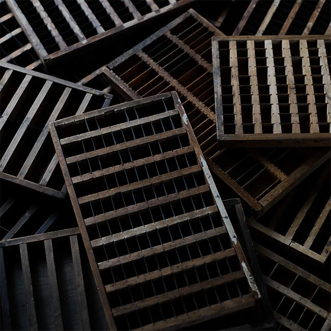 Letterpress printer tray