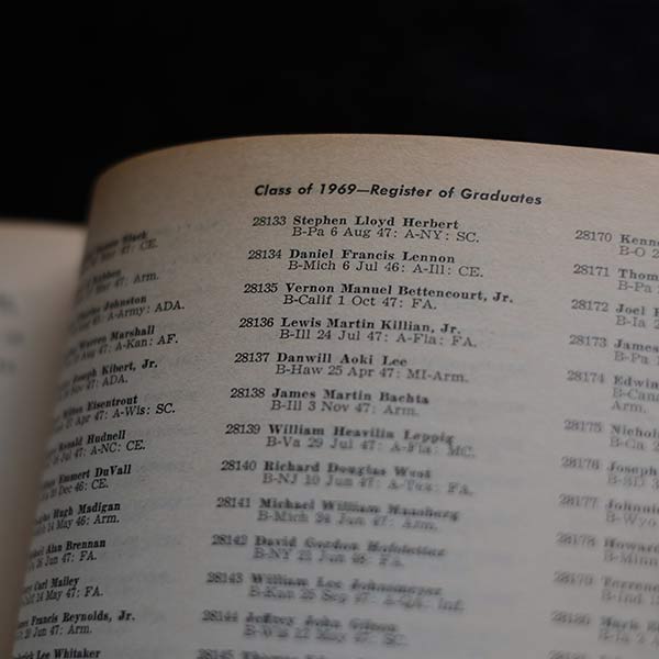 REGISTER OF GRADUATES USMA 1969