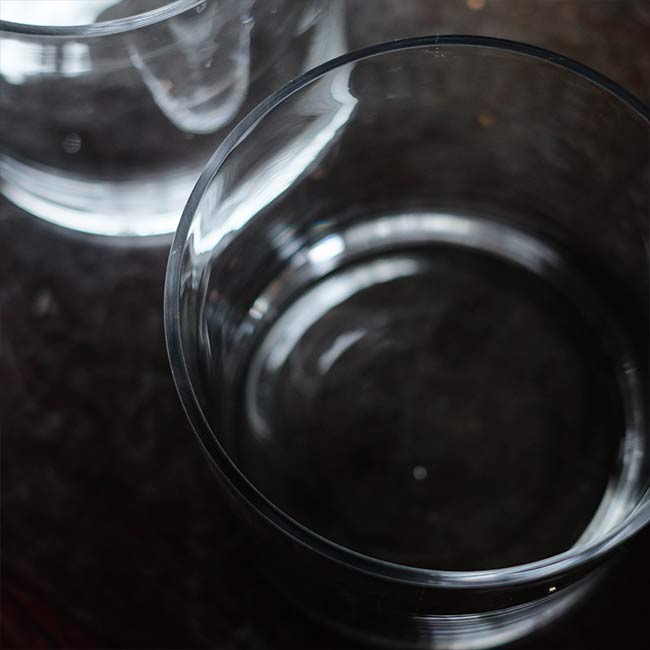 Round glass aquarium φ17.7cm