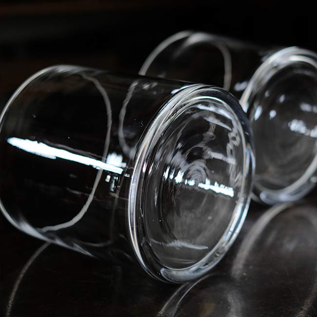 Round glass aquarium φ17.7cm