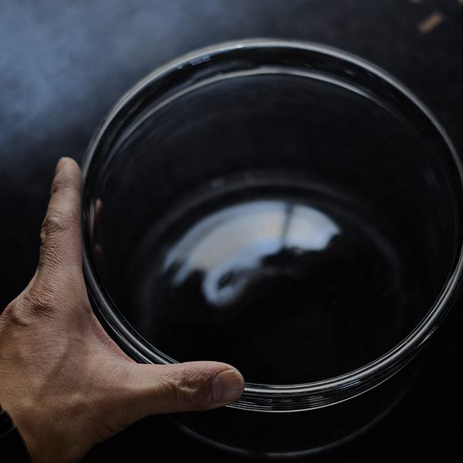 丸いガラスの水槽 φ21.5cm