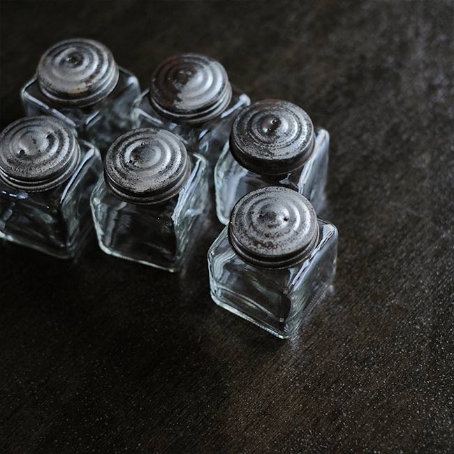 Small glass canisters (sold individually)