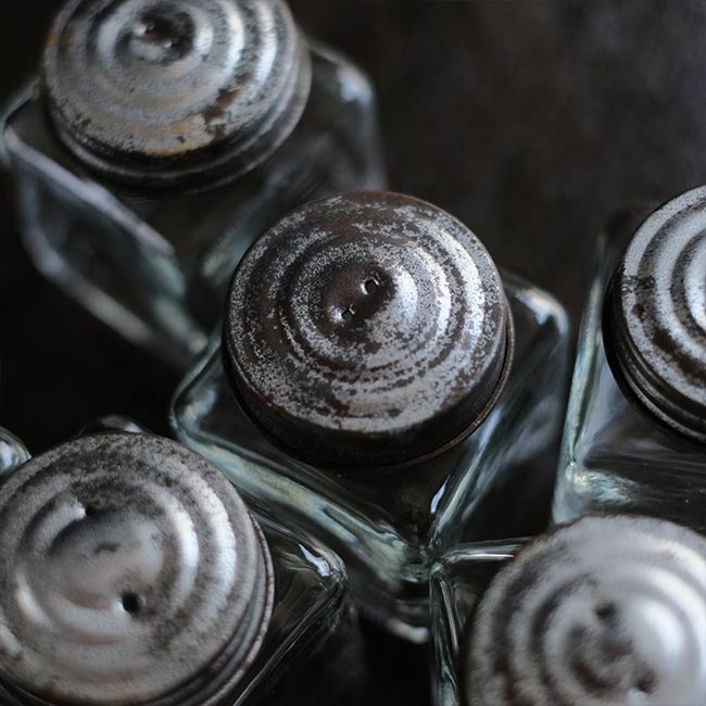 Small glass canisters (sold individually)