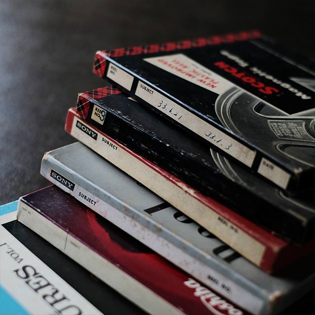 Recording tape case set of 8