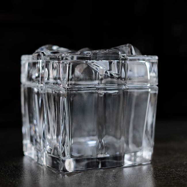 square glass container