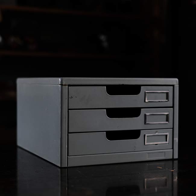 スチール製引き出し(A4、3段)