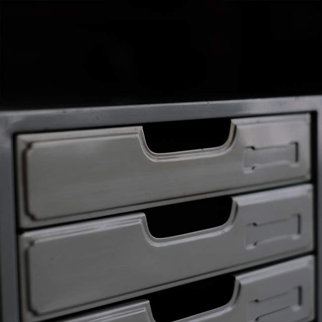 スチール製引き出し(A4、5段)