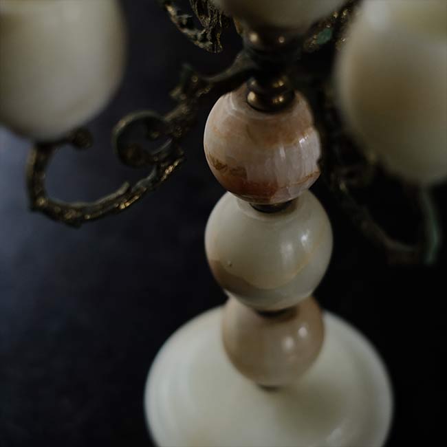 Stone candle holder