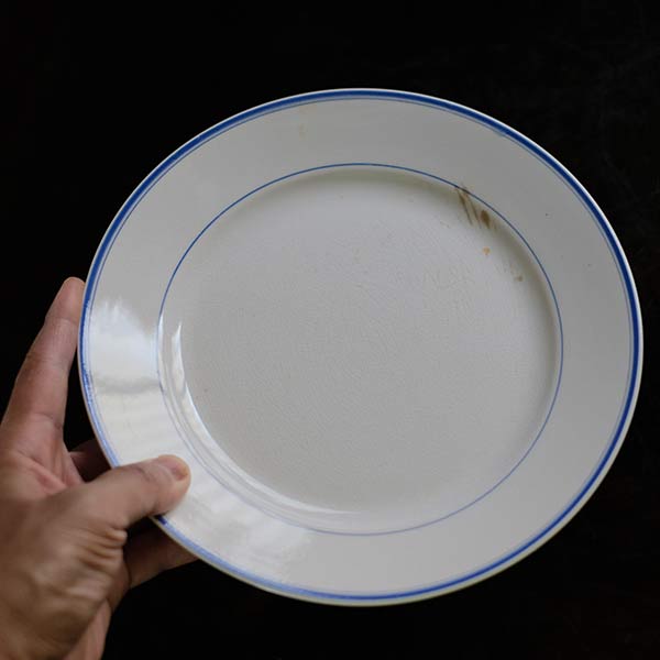 THE IRONSTONE Blue Line Plate φ23cm
