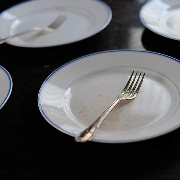 THE IRONSTONE Blue Line Plate φ23cm