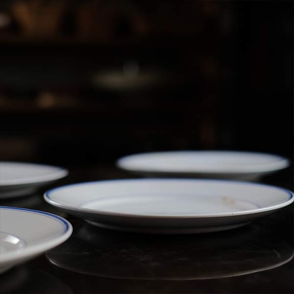 THE IRONSTONE Blue Line Plate φ23cm