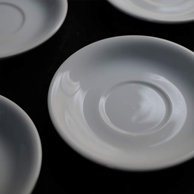 White porcelain cup and saucer