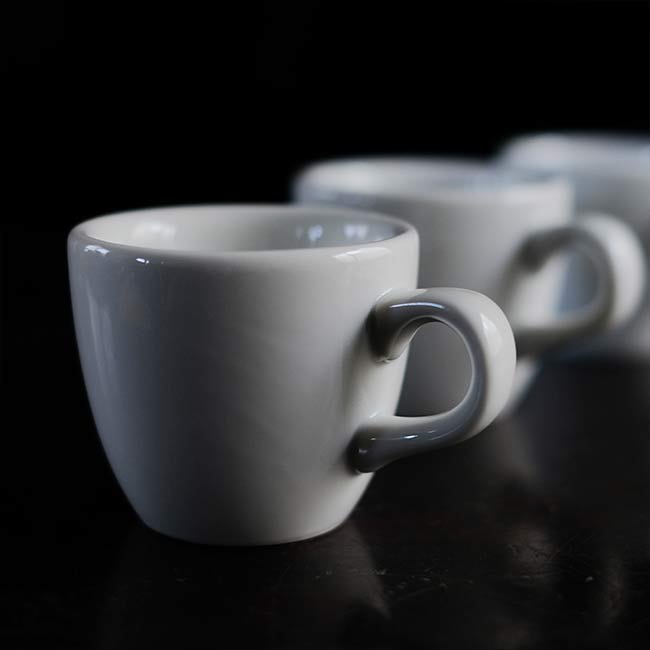White porcelain cup and saucer