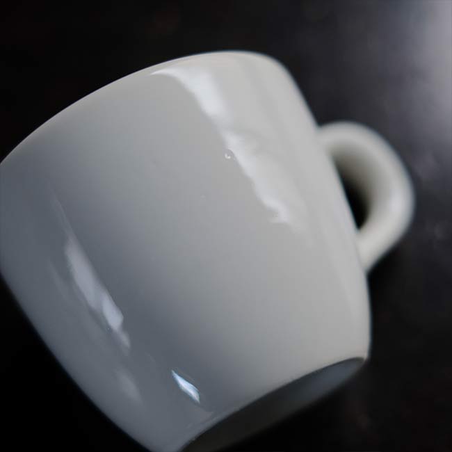 White porcelain cup and saucer