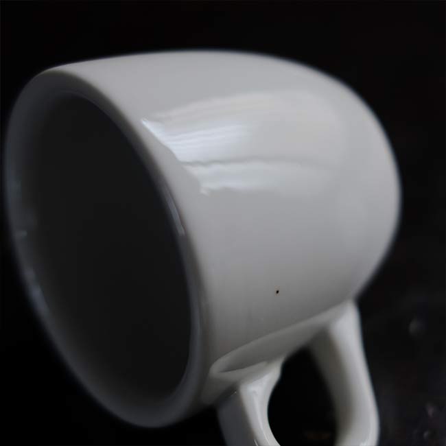 White porcelain cup and saucer