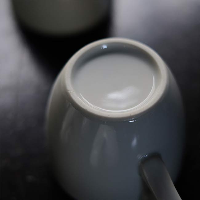 White porcelain cup and saucer
