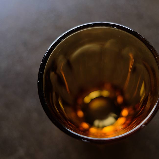 Amber glass