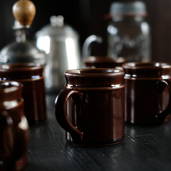 brown coffee mug