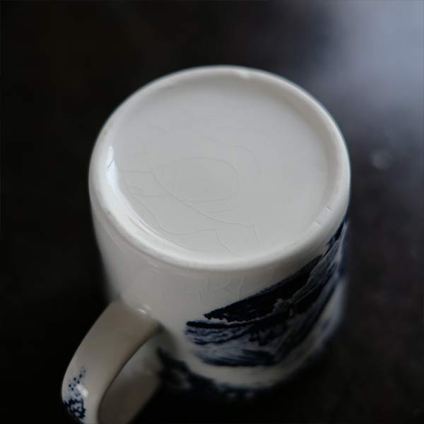 Hard ceramic cup and saucer