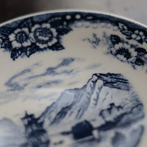 Hard ceramic cup and saucer