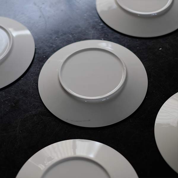 Hard ceramic cup and saucer