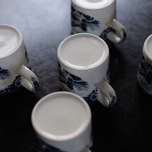 Hard ceramic cup and saucer