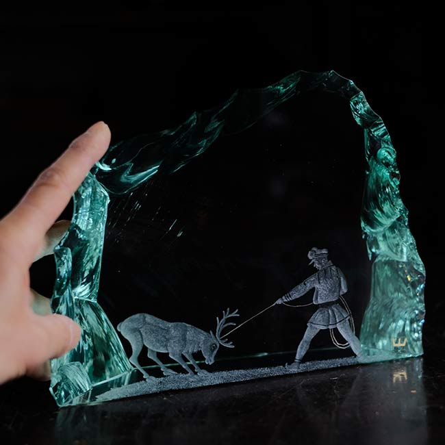 Vicke Lindstrand ガラスオブジェ