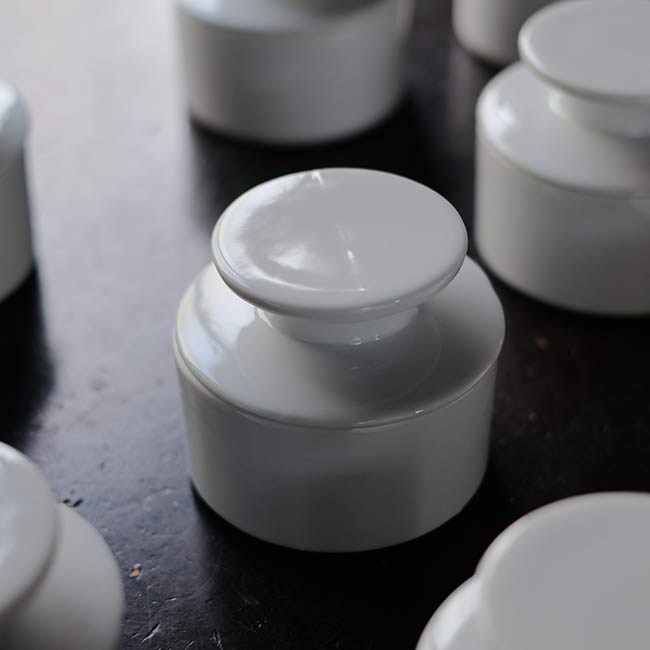 White porcelain canister