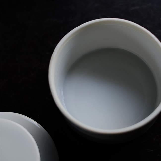 White porcelain canister