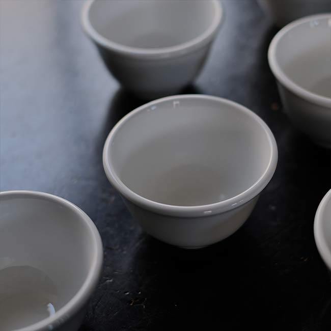 White porcelain teacup